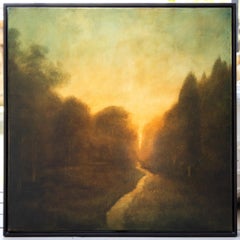 "From Out of the Woods" Paysage abstrait du soir