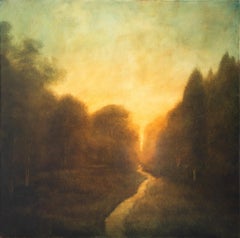 "From Out of the Woods" Paysage abstrait du soir