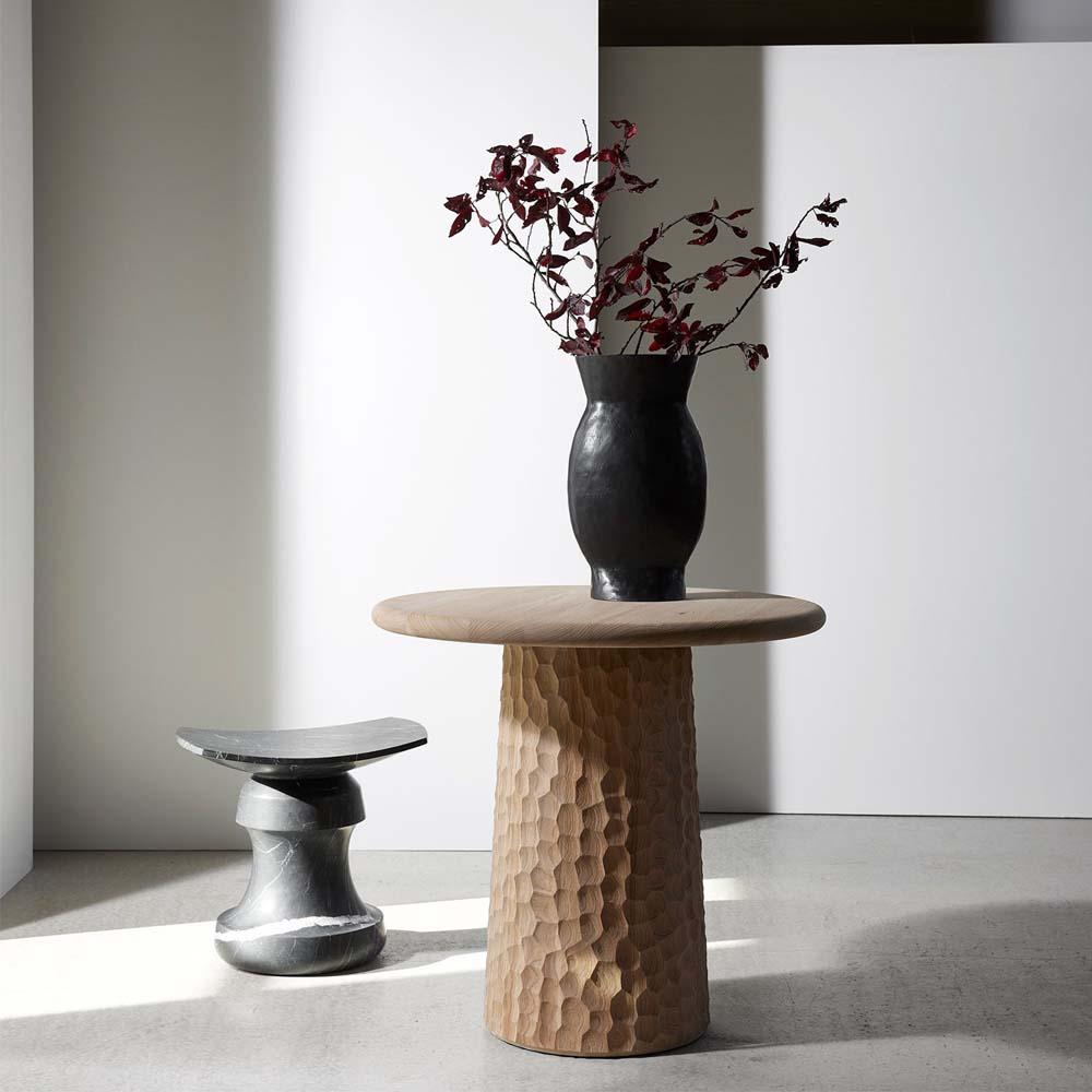 Roi Stool in Paonazzo Marble In New Condition For Sale In PARIS, FR