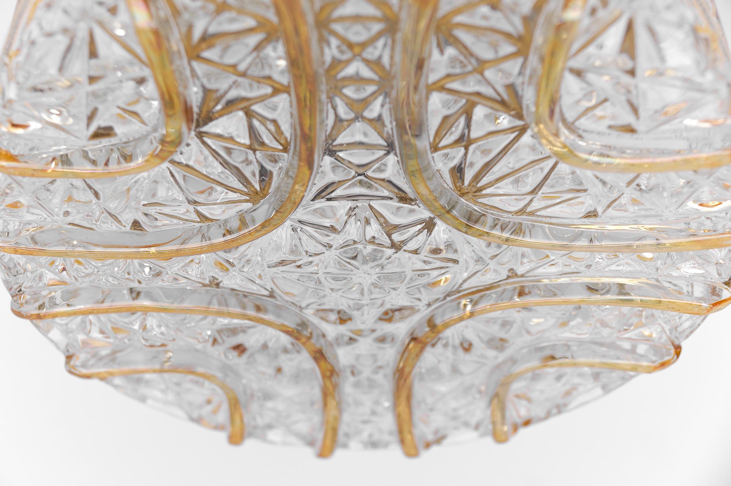 Lampada da incasso Roiund 3D in vetro ambrato di Limburg, Germania 1960 in vendita 7