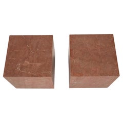Rojo Alicante Marble Cube Occasional Side Table(s)