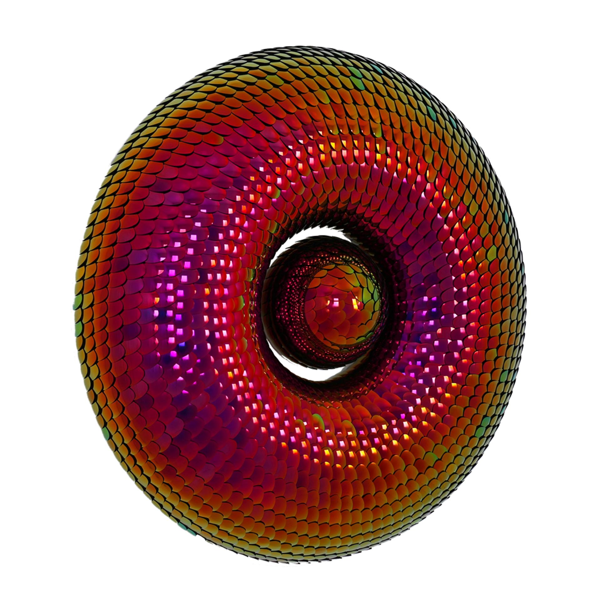 Habitat Elusive, a sculpture by Eelco Hilgerson. This piece is made with polarised lenses and consists of two independent pieces.
Colour: red - pink

Introducing 