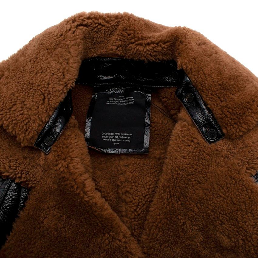 double collar shearling jacket