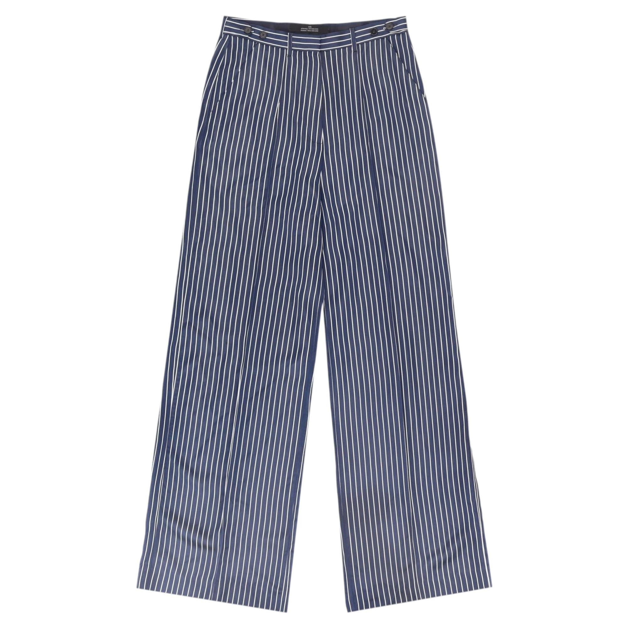Rokh Wide Leg Pinstripe Trousers For Sale