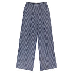 Rokh Wide Leg Pinstripe Trousers
