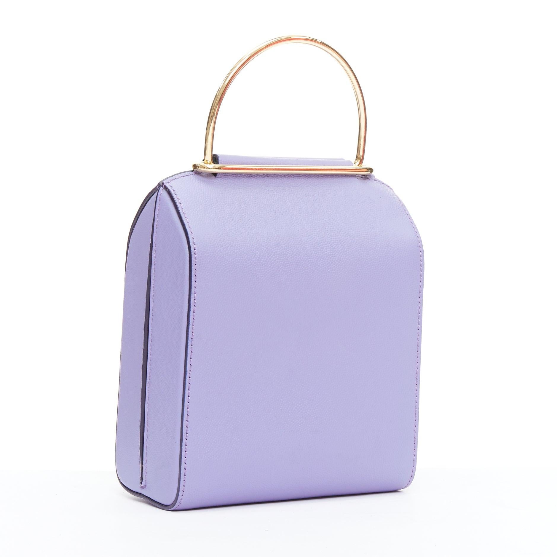 Purple ROKSANDA 2017 Besa purple leather gold handle structured crossbody bag