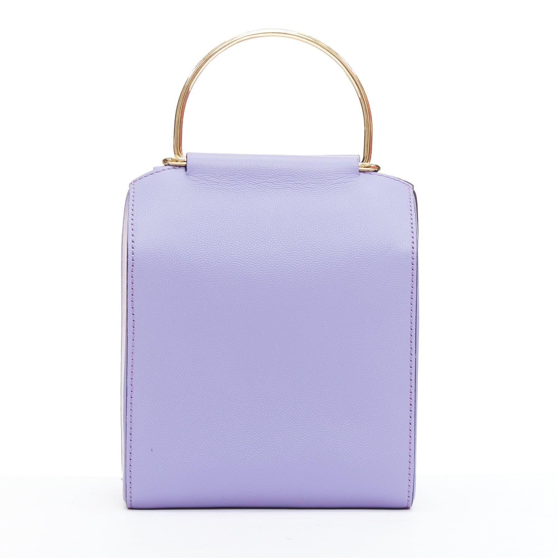 Women's ROKSANDA 2017 Besa purple leather gold handle structured crossbody bag