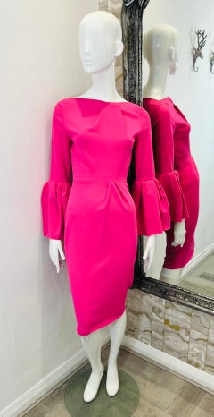 Roksanda Bell Sleeve Crepe Dress