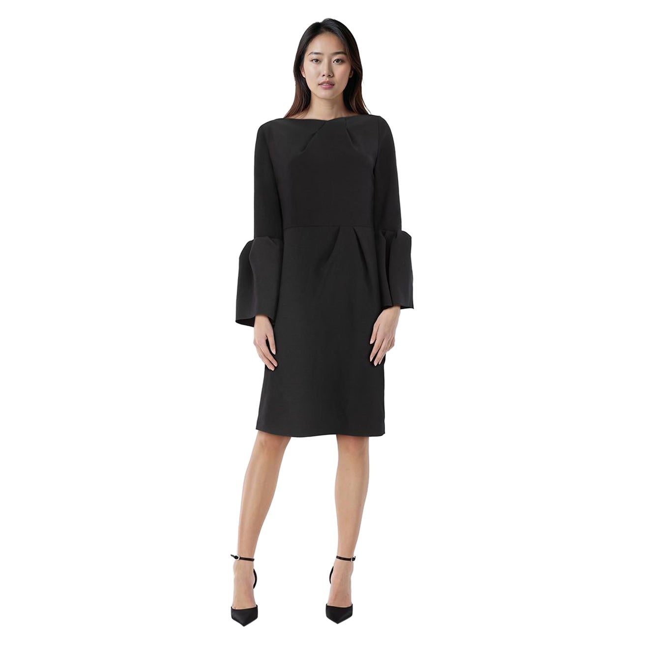 Roksanda Black Flared Sleeve Dress Size M