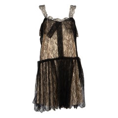 Vestido de encaje floral negro Roksanda Talla L