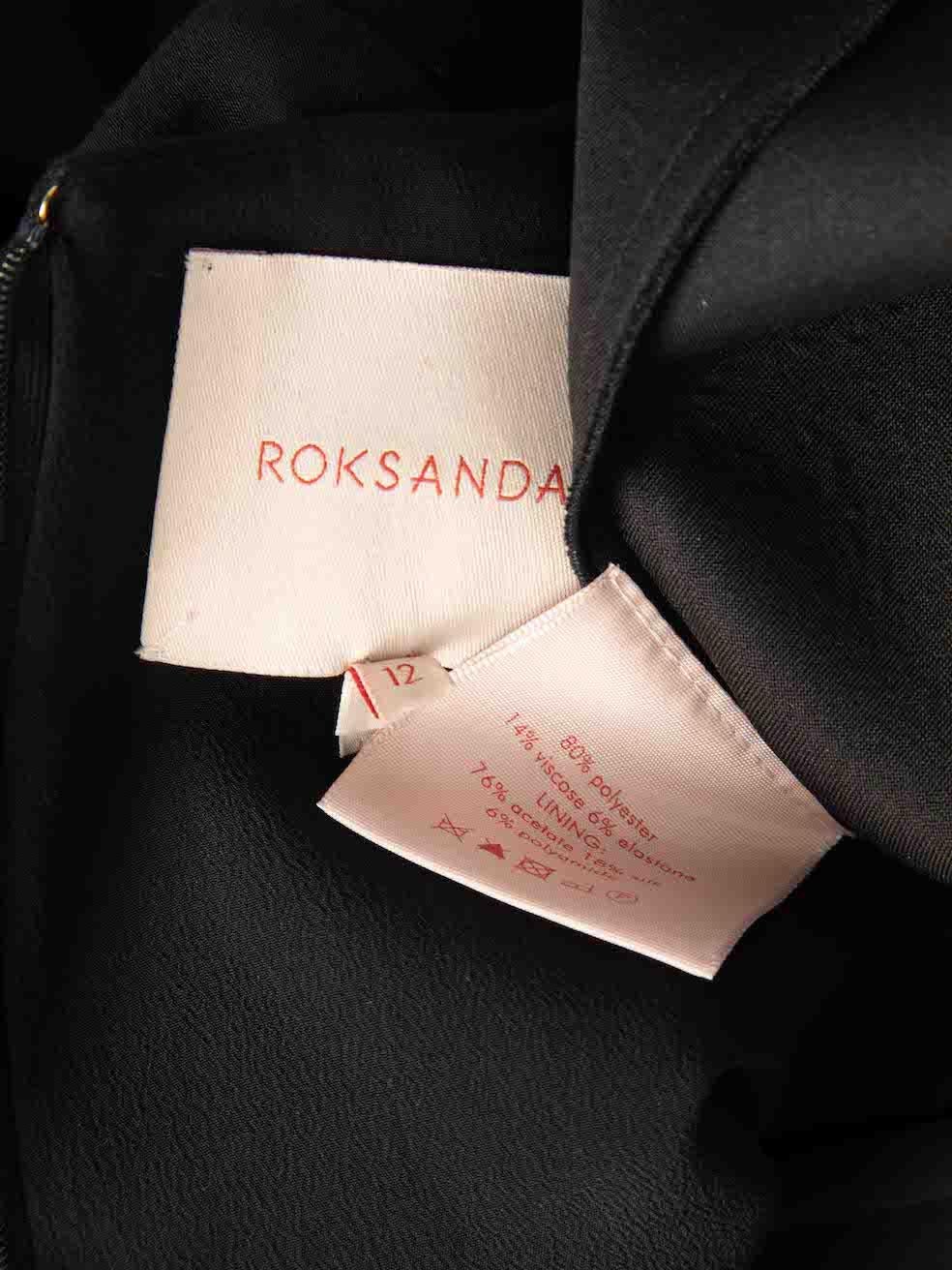 Women's Roksanda Black Ruffle Sleeves Mini Dress Size L