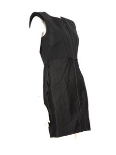 Roksanda - Mini robe noire à fermeture éclair et épaules rembourrées - Taille L