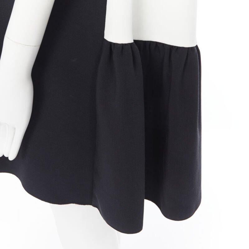 ROKSANDA black sleeveless contrast white back panel pleated skirt boxy dress UK6 en venta 5
