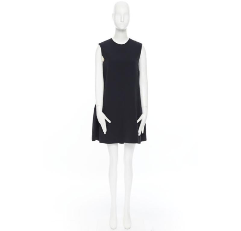 ROKSANDA black sleeveless contrast white back panel pleated skirt boxy dress UK6 en Bueno estado para la venta en Hong Kong, NT