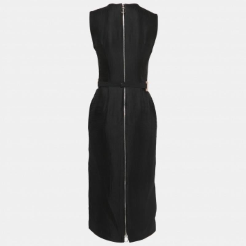 Roksanda Vestito nero in misto lana con pannello a contrasto M. In condizioni buone in vendita a Dubai, Al Qouz 2