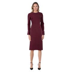 Roksanda Burgundy Bodycon Midi Dress Size M