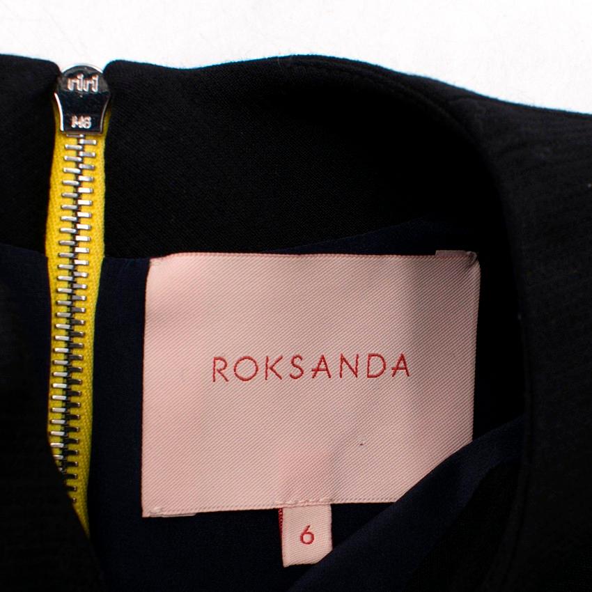 Black Roksanda Color Block Wool Blend Dress - Size US 2