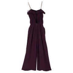 Roksanda Draped Silk Marocain Crepe Jumpsuit Size US 4