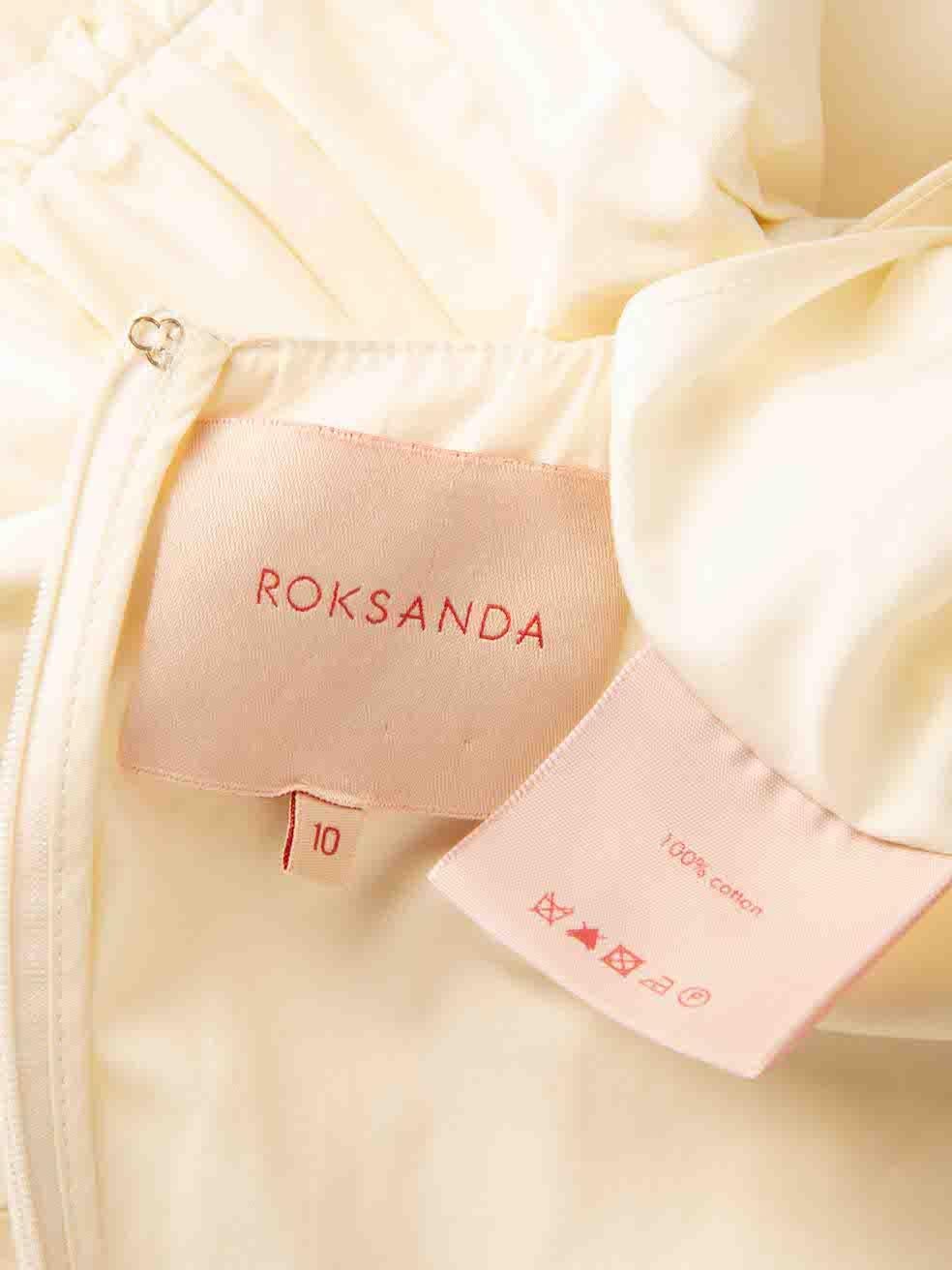 Roksanda Ecru Tiered Midi Dress Size M For Sale 3