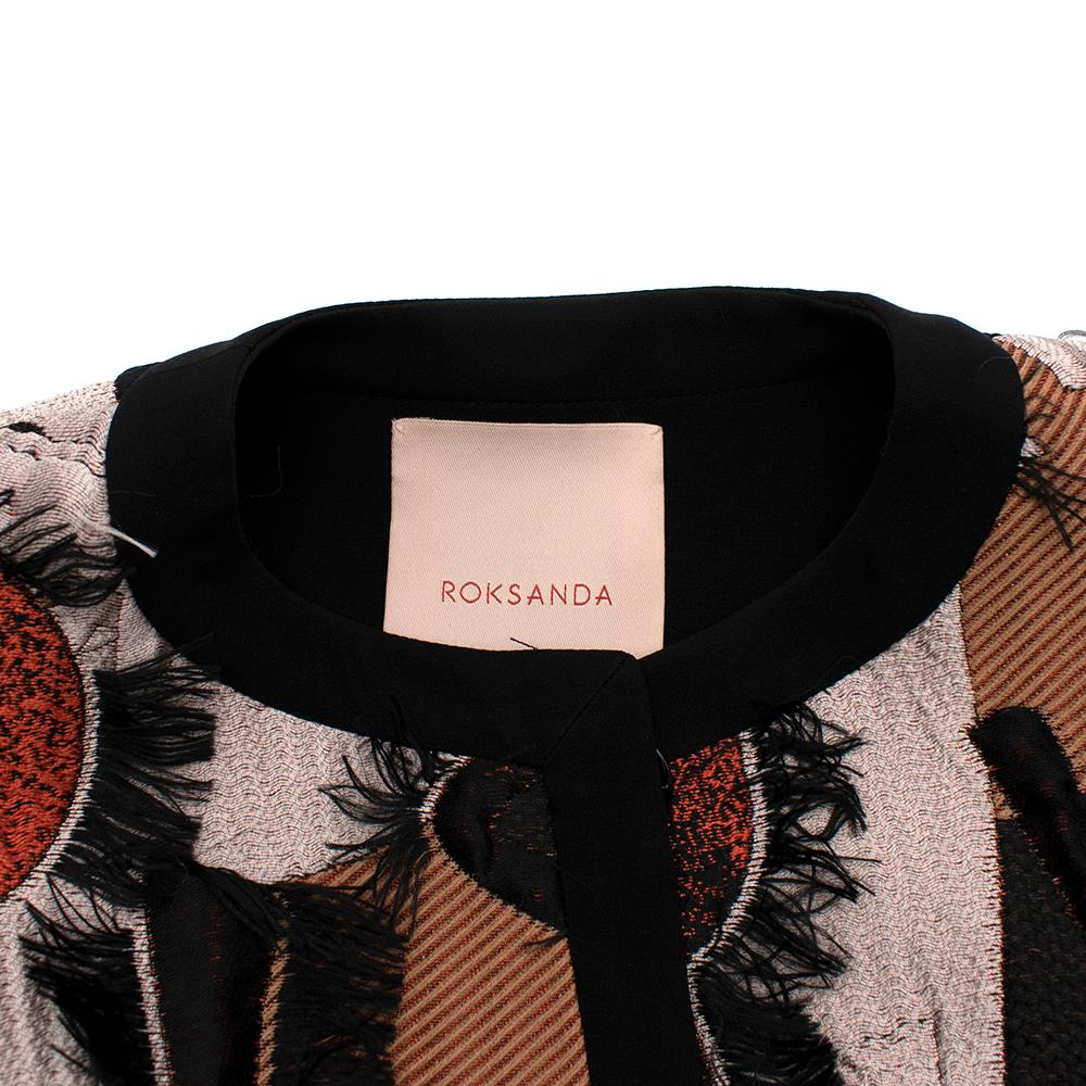 Roksanda Embroidered Jacquard Tie-Waist Jacket - Size US4  5