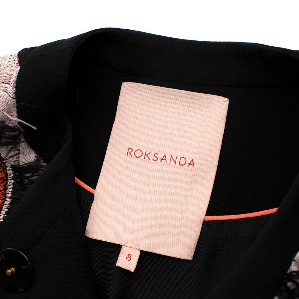 Roksanda Embroidered Jacquard Tie-Waist Jacket - Size US4  For Sale 4