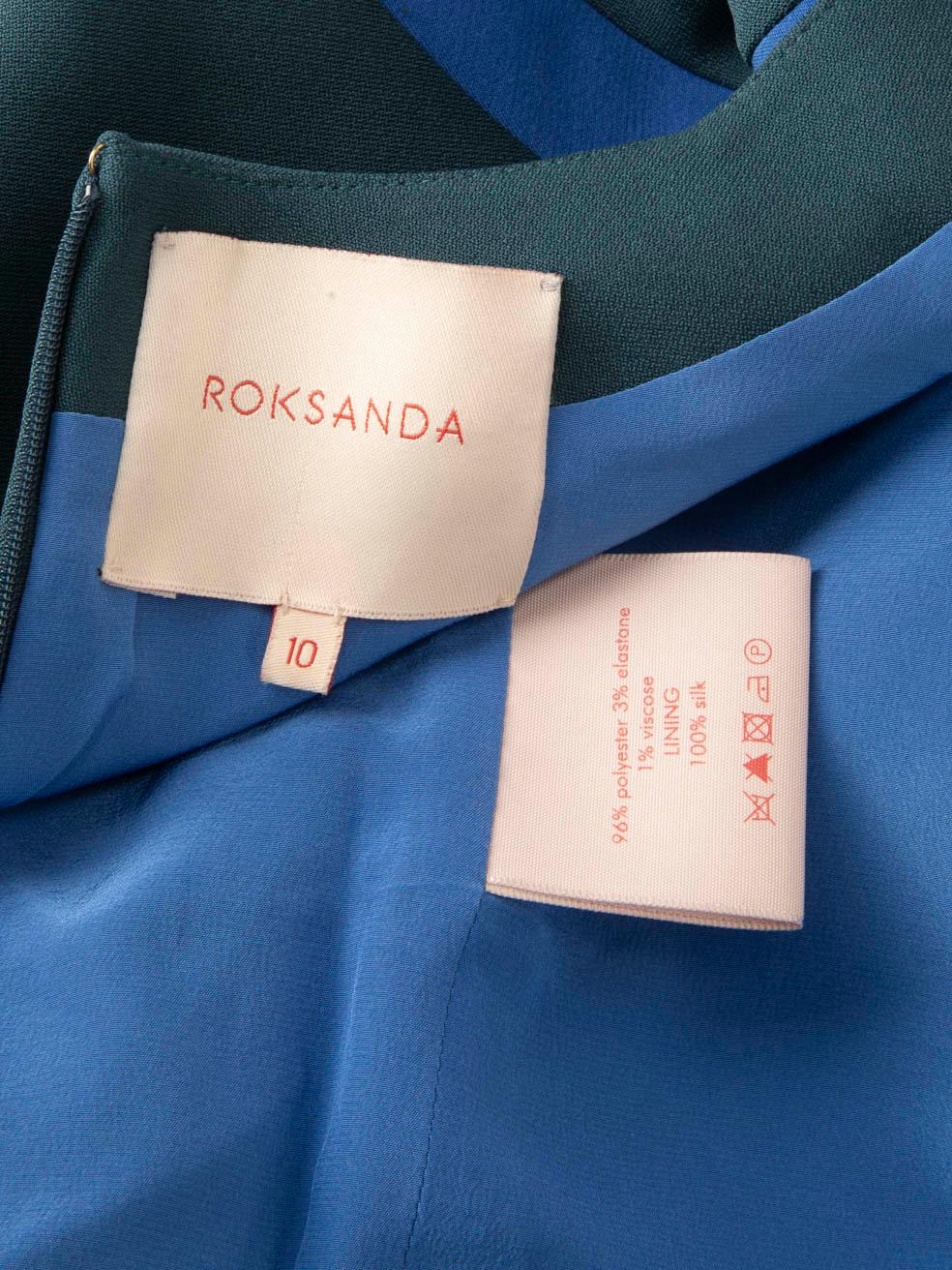 Roksanda Green Flared Cuff Midi Dress Size M For Sale 3