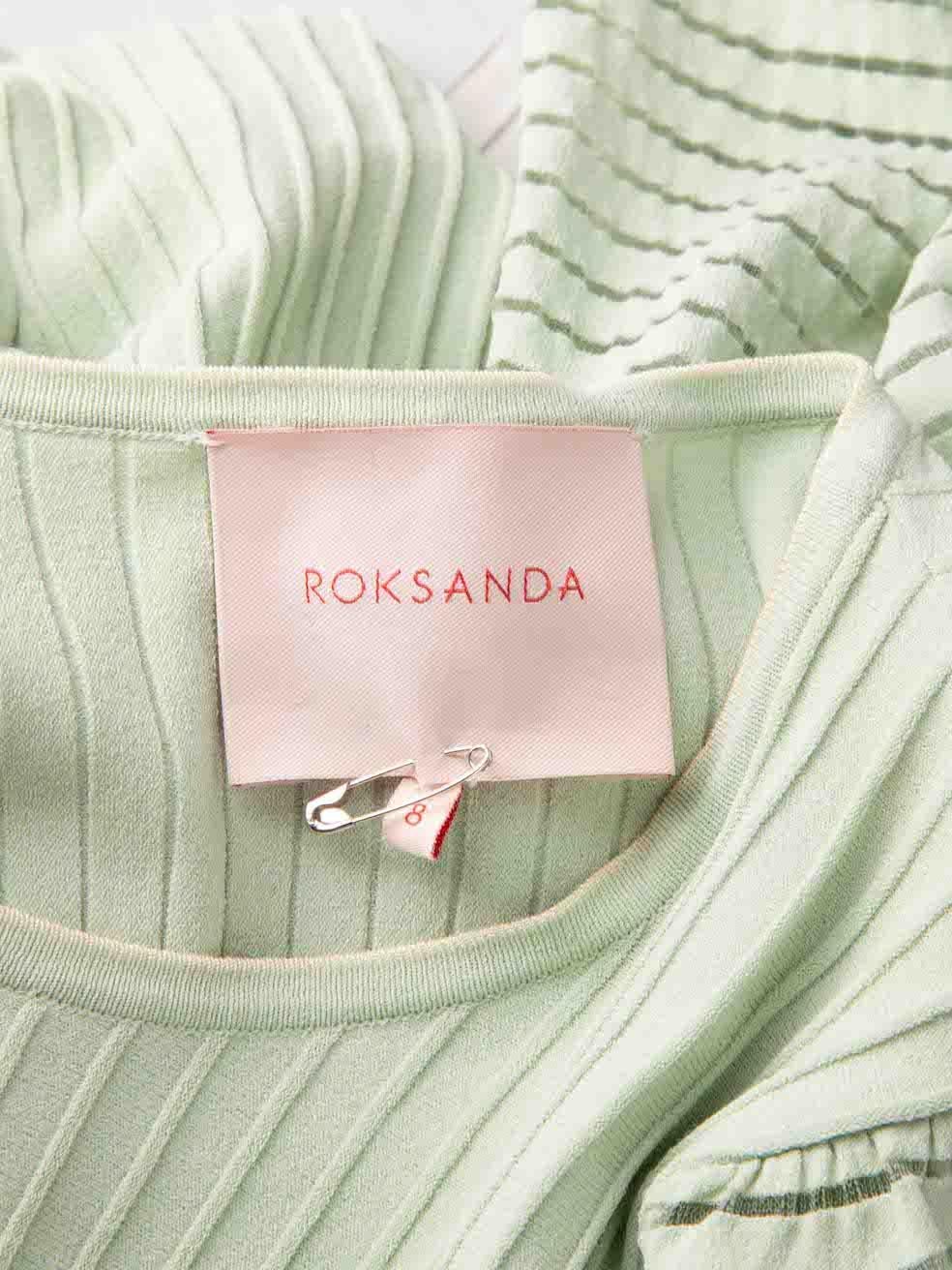 Women's Roksanda Green Striped Texture Top Size S For Sale