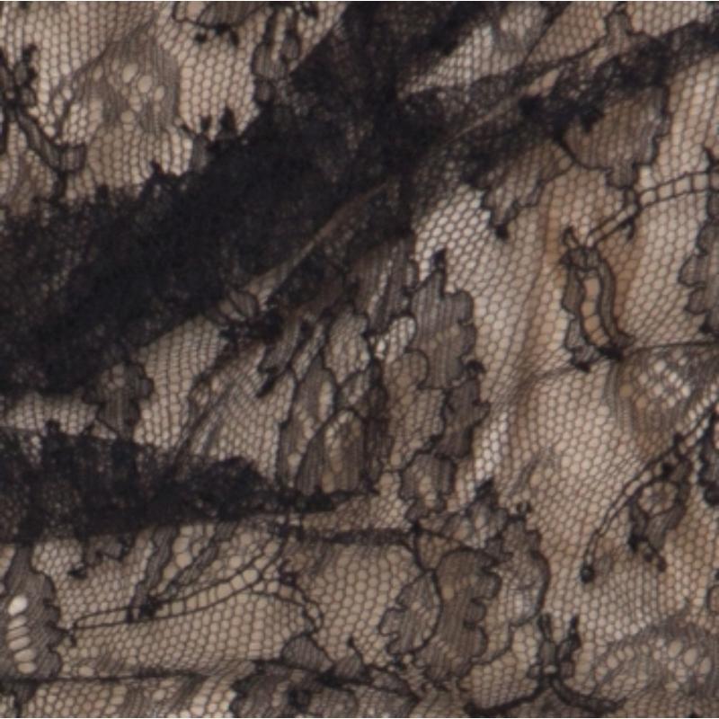 Roksanda Ilincic - Vestito nero e beige in pizzo e seta con dettaglio a pieghe S in vendita 3