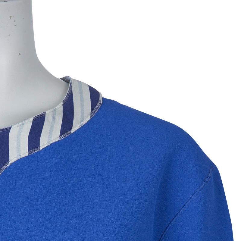 Women's Roksanda Ilincic Blue Oversized Long Sleeve Crop Top M