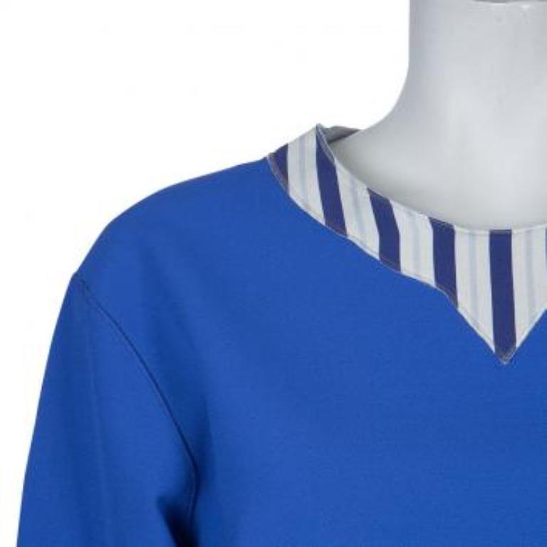 Roksanda Ilincic Top bleu surdimensionné à manches longues, taille M Excellent état - En vente à Dubai, Al Qouz 2