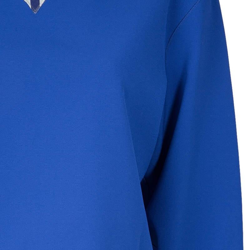 Roksanda Ilincic Blue Oversized Long Sleeve Crop Top M 3