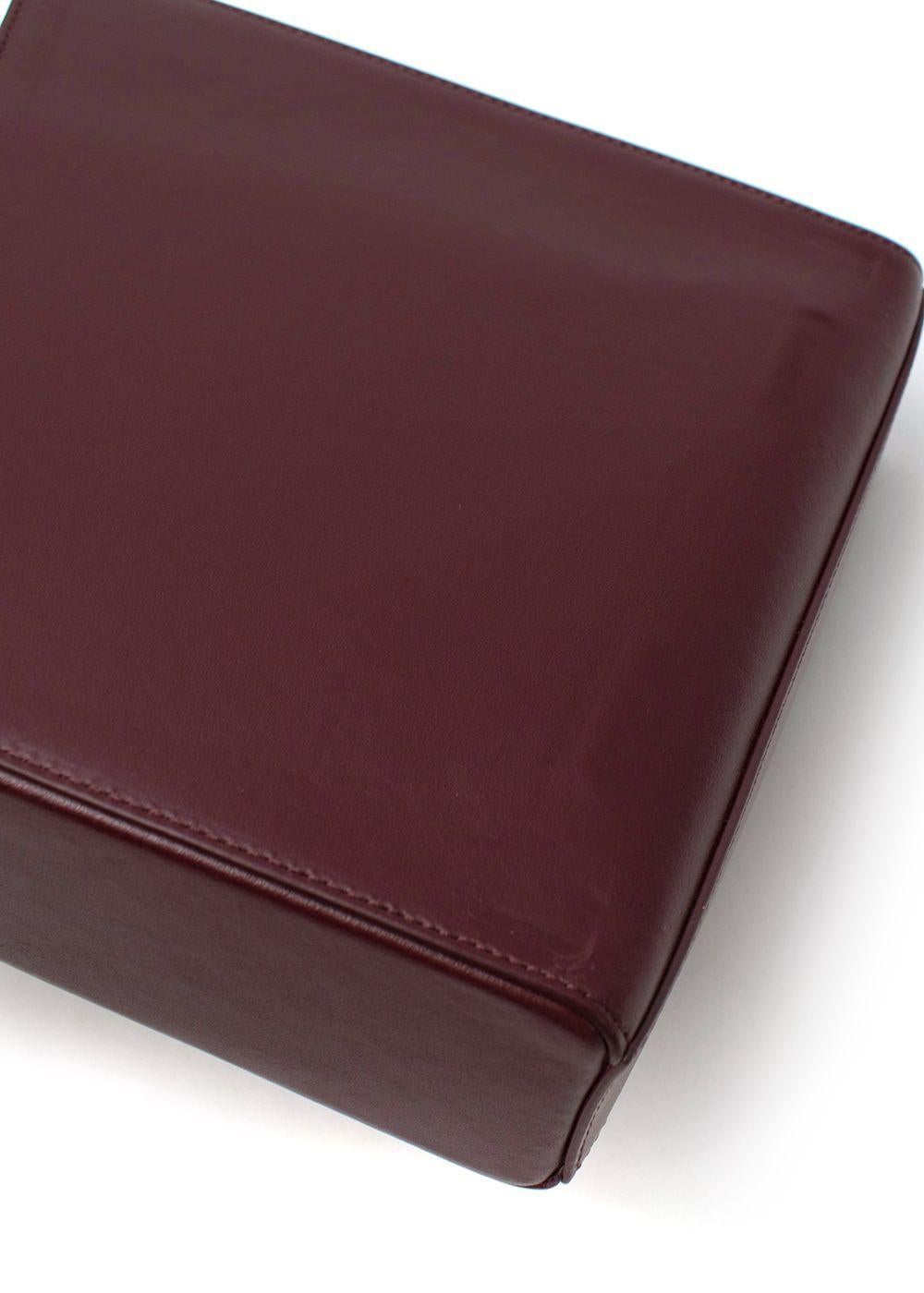 Roksanda Ilincic Burgundy Leather Flat Box Bag For Sale 5