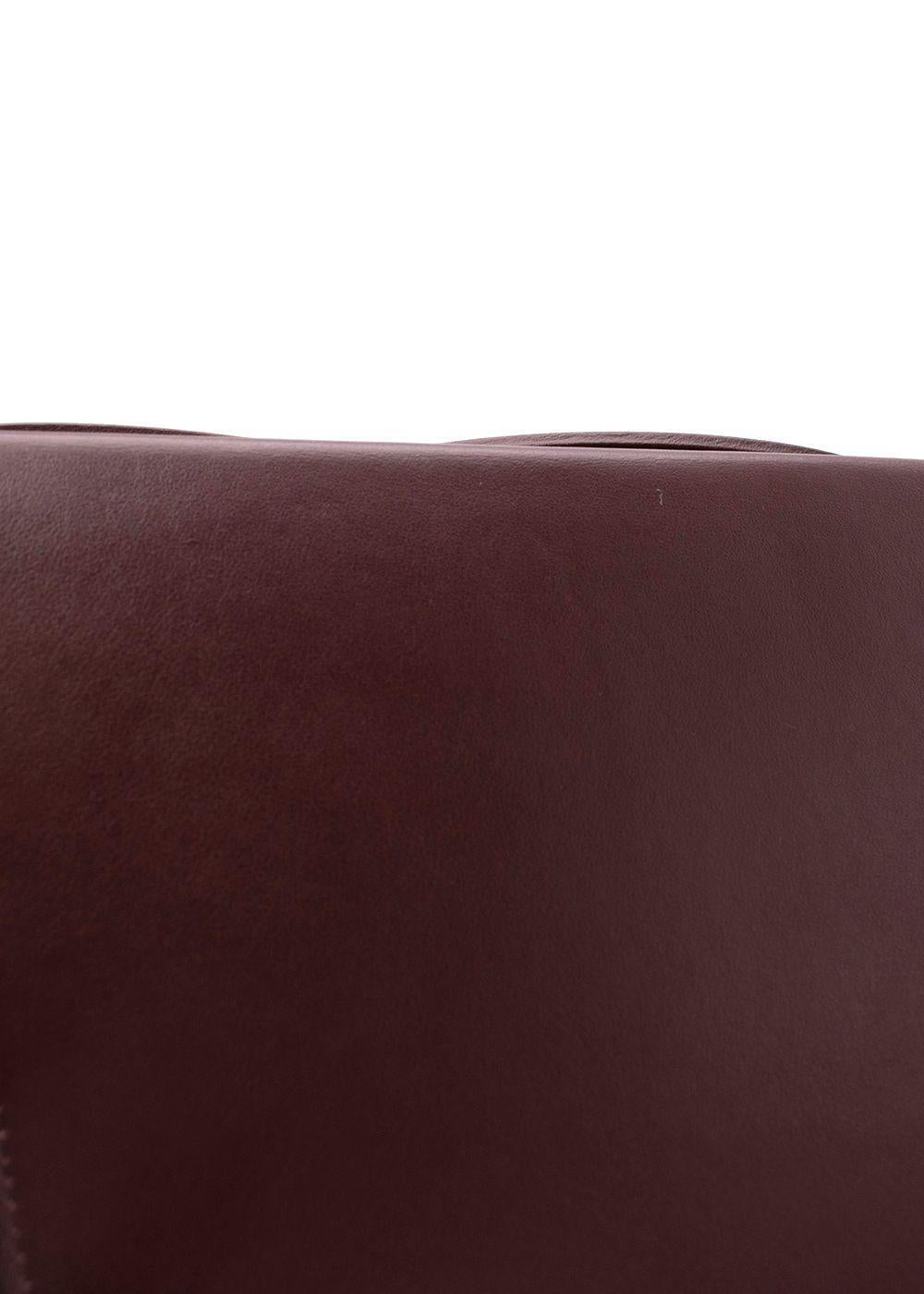 Roksanda Ilincic Burgundy Leather Flat Box Bag In New Condition For Sale In London, GB