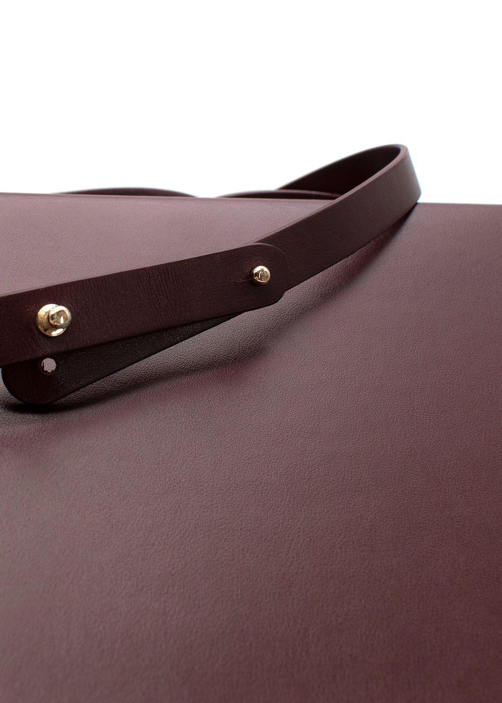 Women's Roksanda Ilincic Burgundy Leather Flat Box Bag For Sale