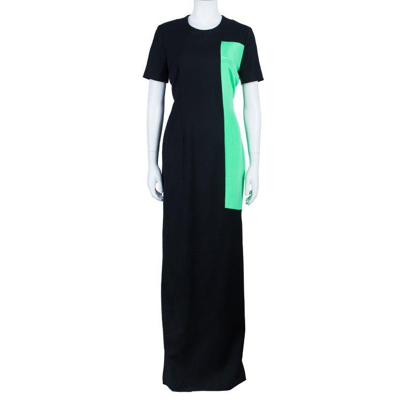 Black Roksanda Ilincic Clemens Color Block Gown L