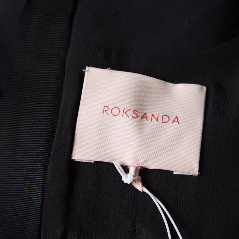 Women's Roksanda Ilincic Colorblock Canvas Paneled Sleeveless Ossington Midi Dress M