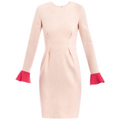 Roksanda Ilincic Izumi Two-Tone Wool-Crepe Dress