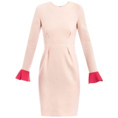 Roksanda Ilincic Izumi Two-Tone Wool-Crepe Dress 