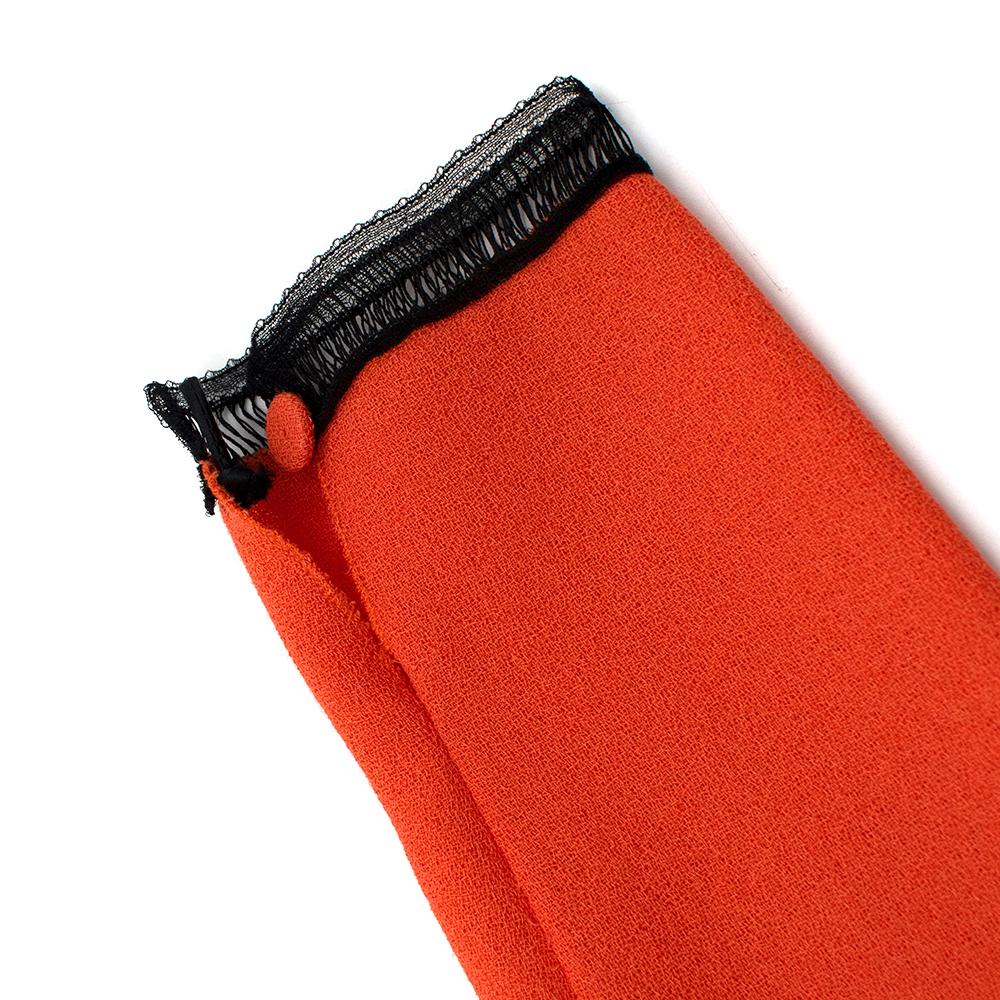 Roksanda Ilincic Orange Wool Long Sleeve Mini Dress - Size Estimated XS For Sale 1