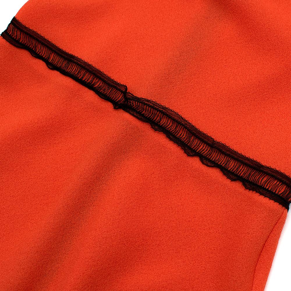 Roksanda Ilincic Orange Wool Long Sleeve Mini Dress - Size Estimated XS For Sale 2