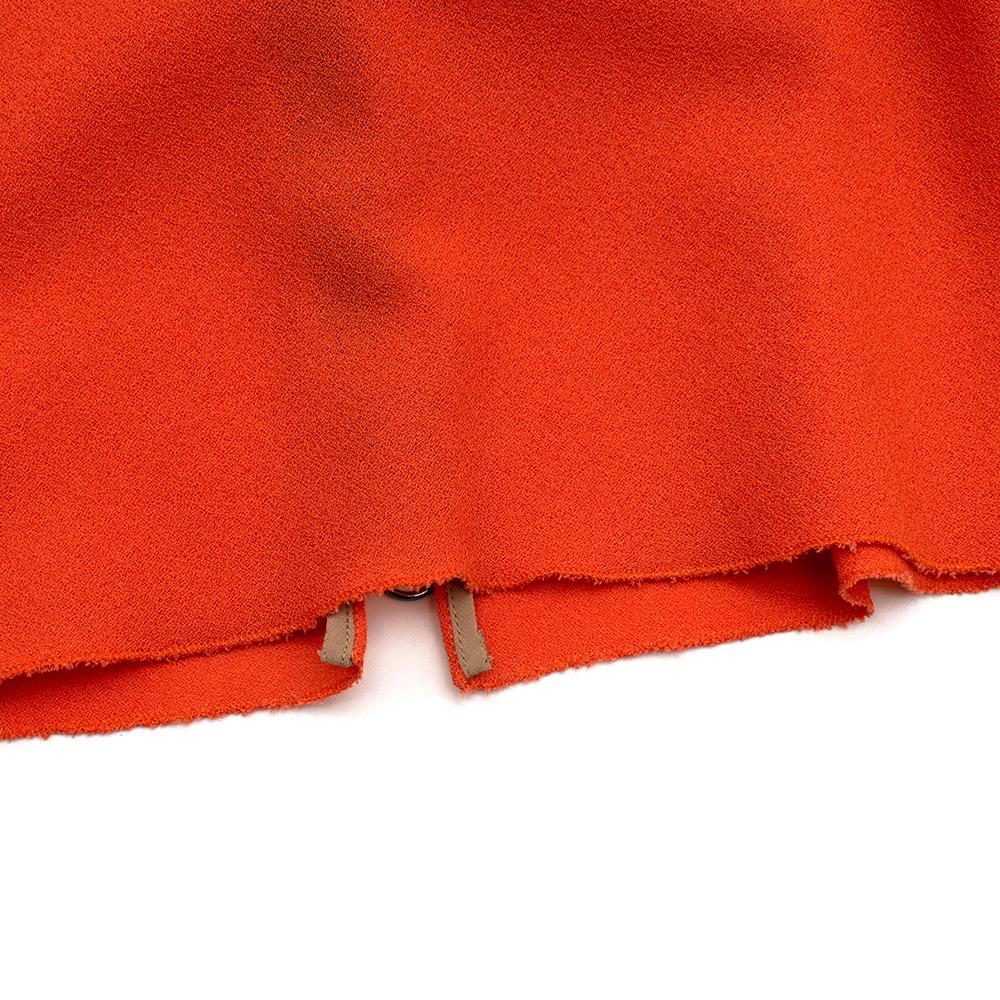 Roksanda Ilincic Orange Wool Long Sleeve Mini Dress - Size Estimated XS For Sale 3