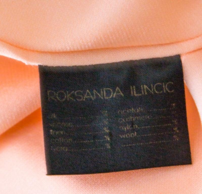 Bianco Roksanda Ilincic - Top con maniche svasate in crêpe a contrasto con dettaglio sul collo - S in vendita