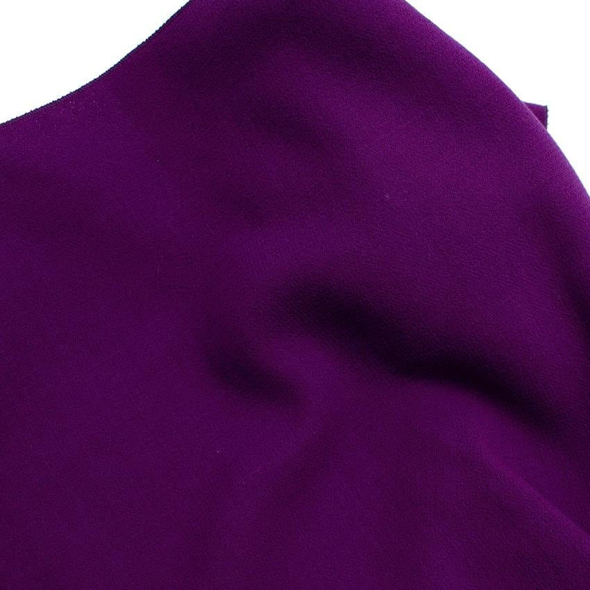 Roksanda Ilincic Purple Wool Short Sleeve Dress - Size US6 In Excellent Condition In London, GB