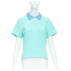 ROKSANDA, chemise à manches courtes à carreaux de couleur bleu clair GB10 M