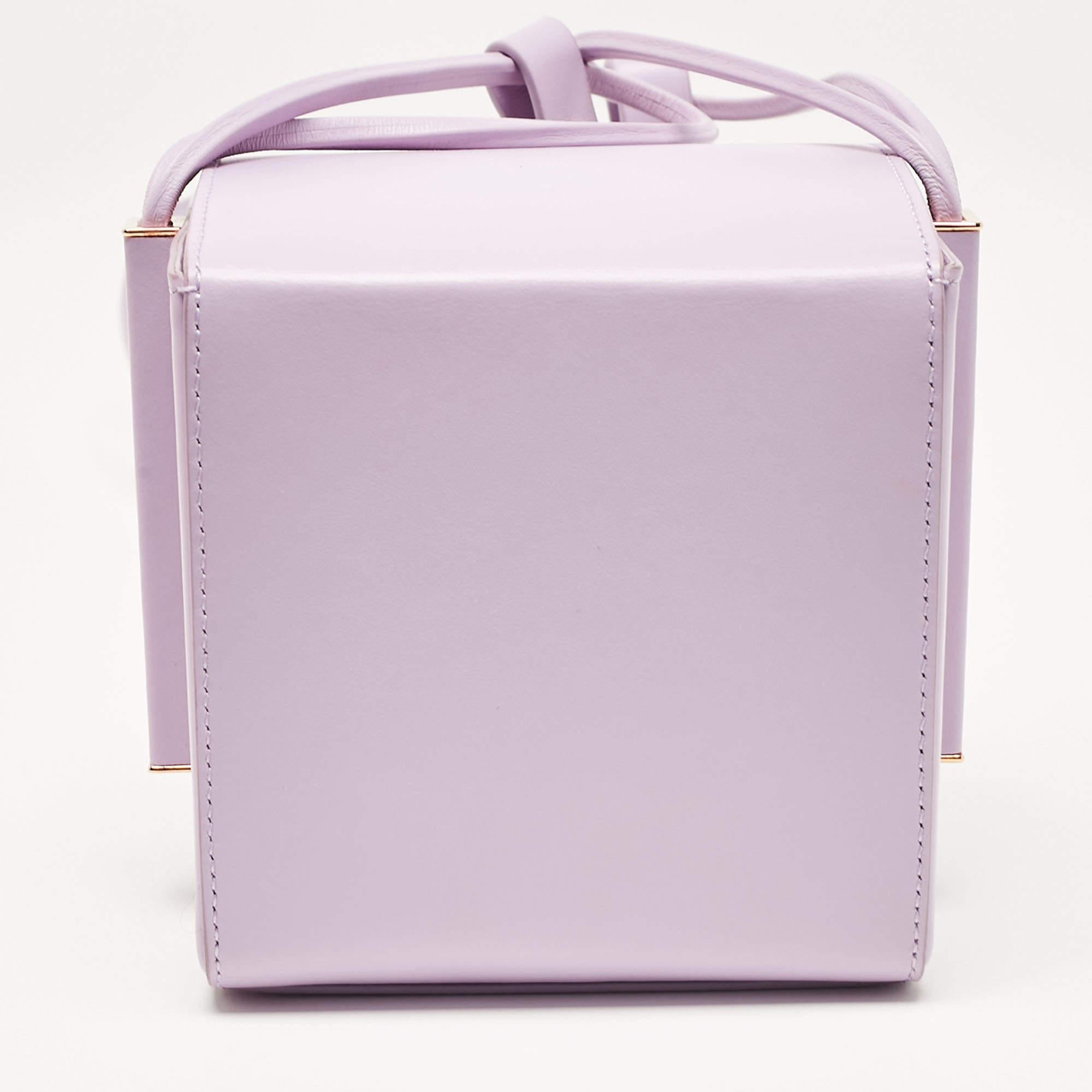Roksanda Light Purple Leather Box Shoulder Bag In Excellent Condition In Dubai, Al Qouz 2