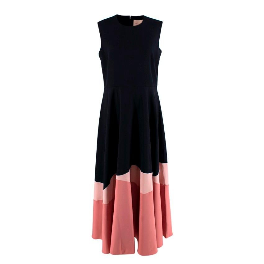 Roksanda Navy & Pink Colour Block Sleeveless Dress For Sale