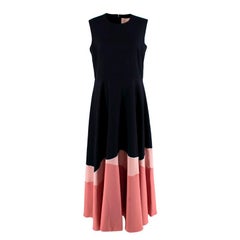 Roksanda Navy & Pink Colour Block Sleeveless Dress