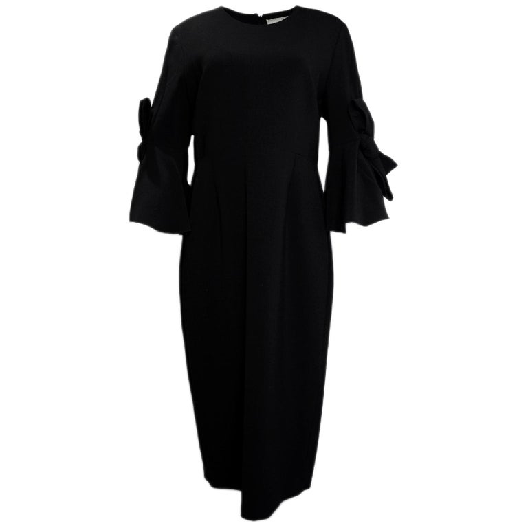 Roksanda NWT Lavete Bow Embellished Crepe Midi Dress sz 16 rt $1,490 ...
