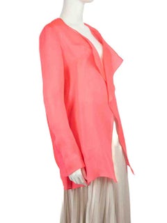 Roksanda Roksanda Ilincic Neon Rosa Seide Feiner Blazer Größe L