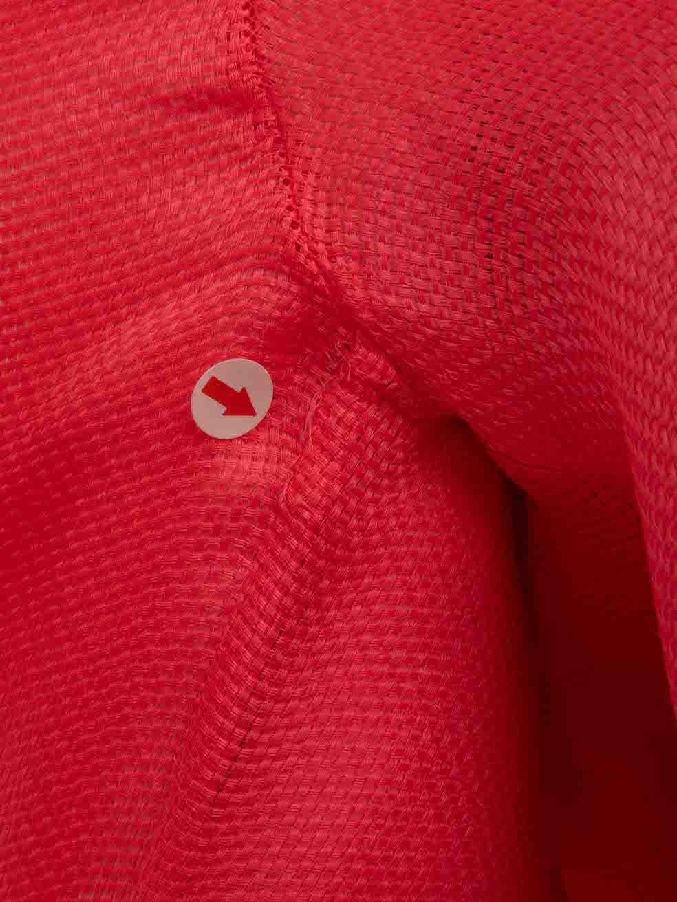 Women's Roksanda Roksanda Ilincic Neon Pink Silk Fine Blazer Size L
